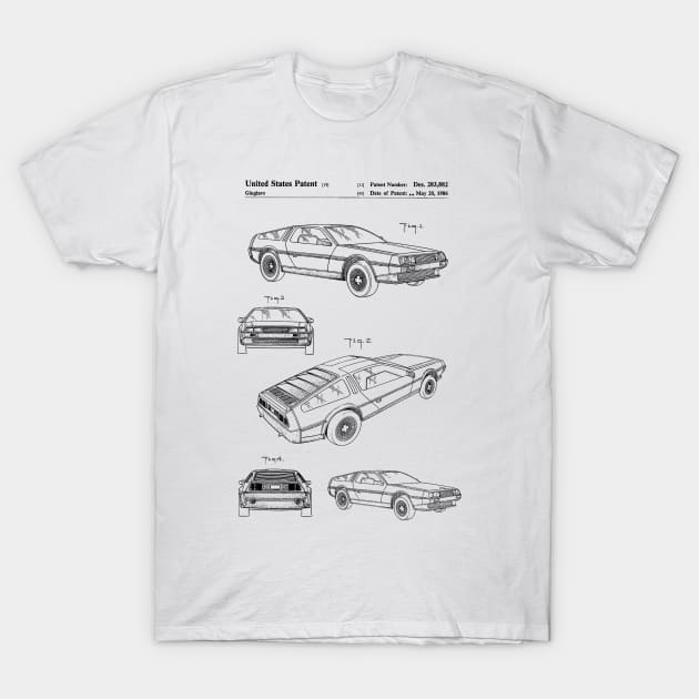 Delorean Patent T-Shirt by Luve